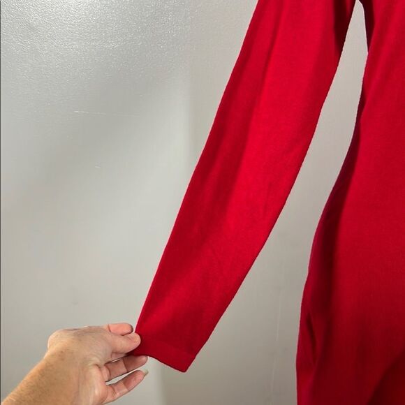 NWT Calvin Klein Red Long Sleeve Sheath Dress MSRP$134.00 - Picture 6 of 8